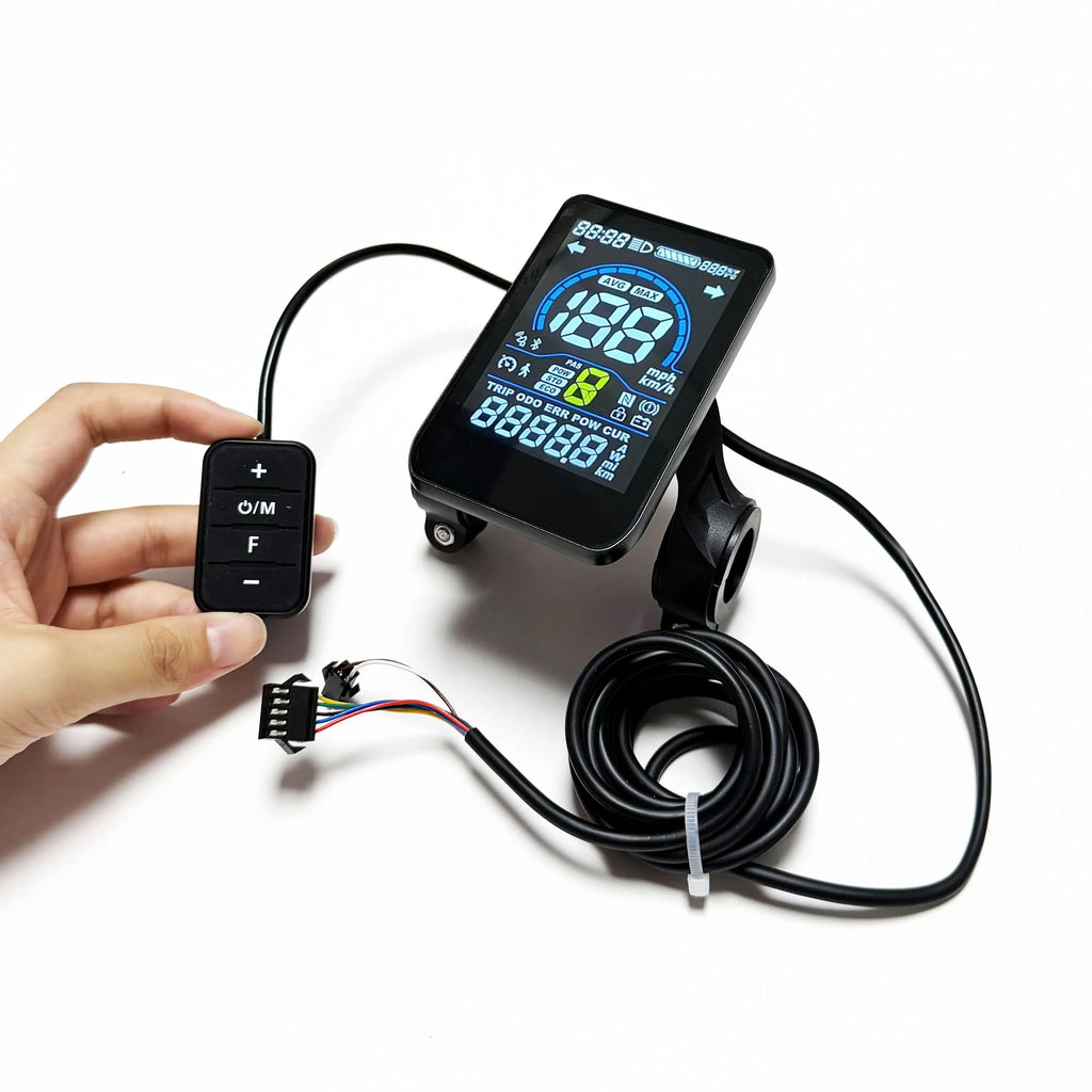 E-Scooter Brushless Motor Controller 9 MOSFET 24V 36V 48V 350W 500W 25A-30A With UART No.2 LCD Display, PAS,Throttle for E-Bike