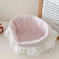 Korean Dot Lace Makeup Bag Case Fashion Travel Cosmetic Case for Girls Large Capacity Cosmetics Storage Brush Organizer Case