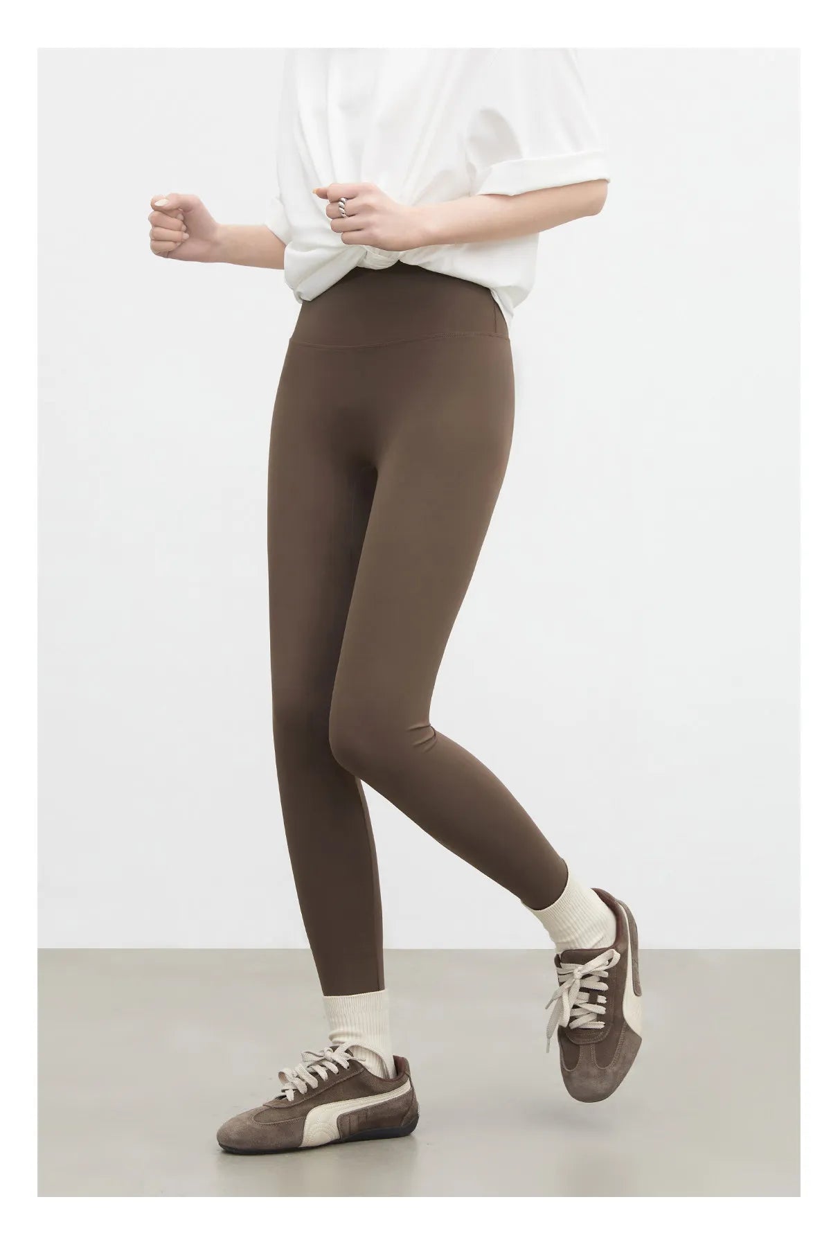 CHIC VEN New Women Leggings Solid Slim High Waisted Hip Lifting Elastic Yoga Pants Fitness Sharkskin Pants Spring Summer 2026