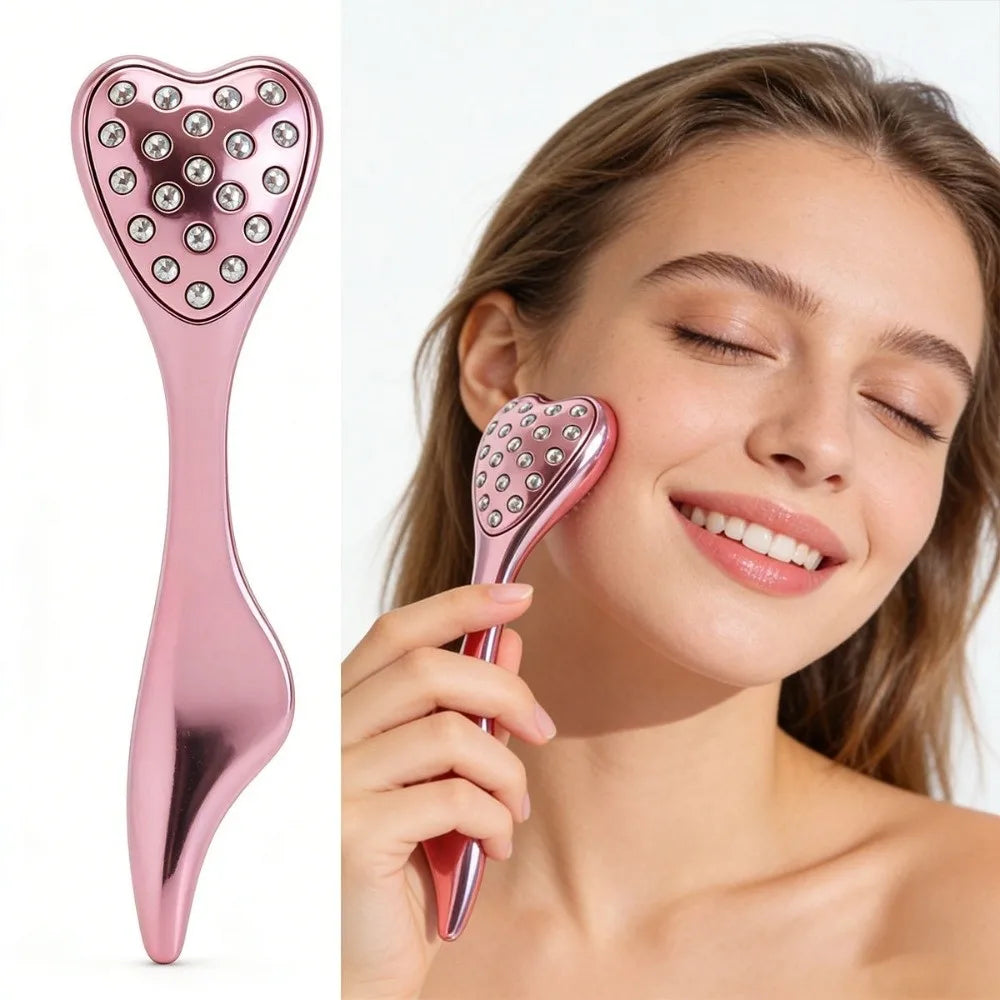 20 Beads Design Point Pressing Massager Reduce Puffiness Skin Scraping Facial Roller Face Lifting and Tightening
