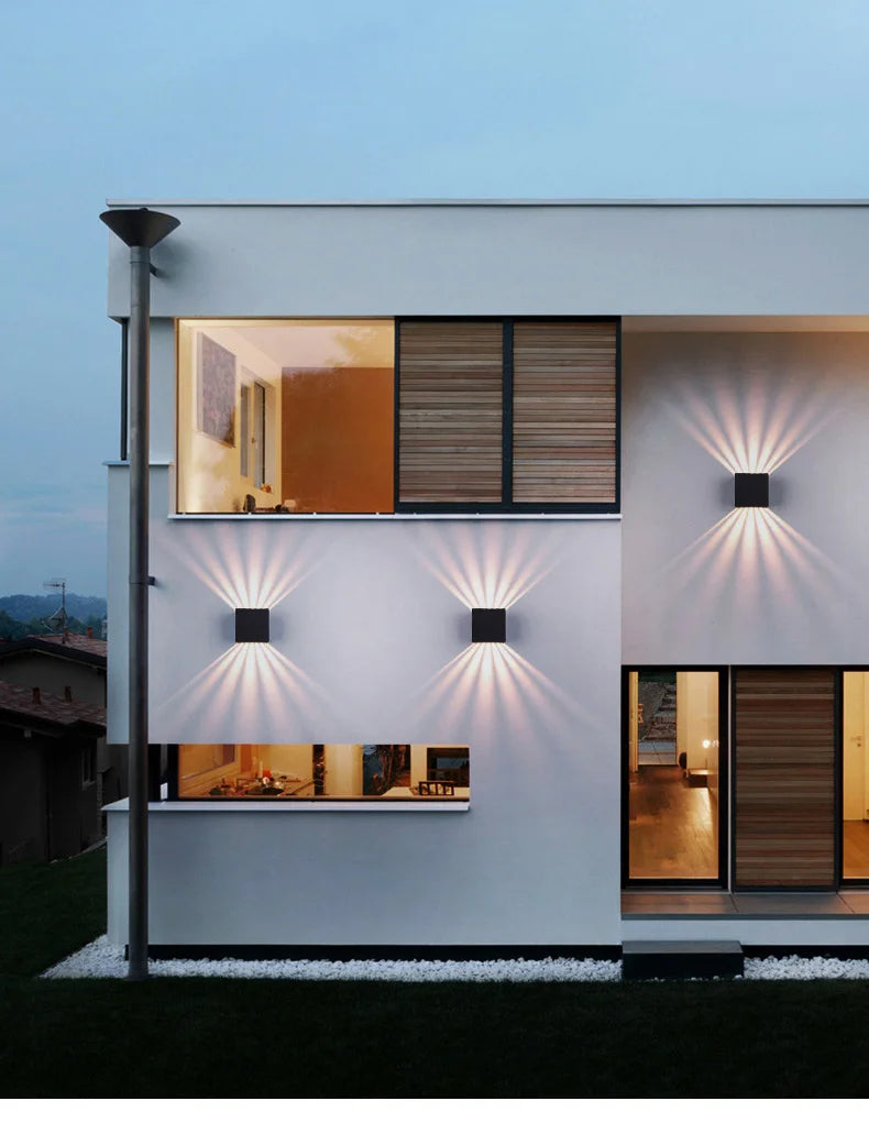 Outdoor Simple LED Wall Lamp Porch Garden Corridor Modern Indoor Wall Sconce Courtyard Landscape Lighting Waterproof IP65