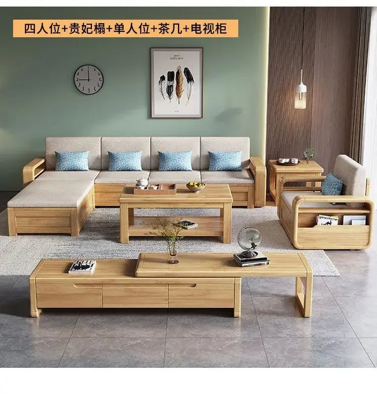 B182 Wood Storage Living Room Sofas Designer Sectional  Nordic Luxury Living Room Sofas Lounges Modern Banken Woonkamer Furnitur