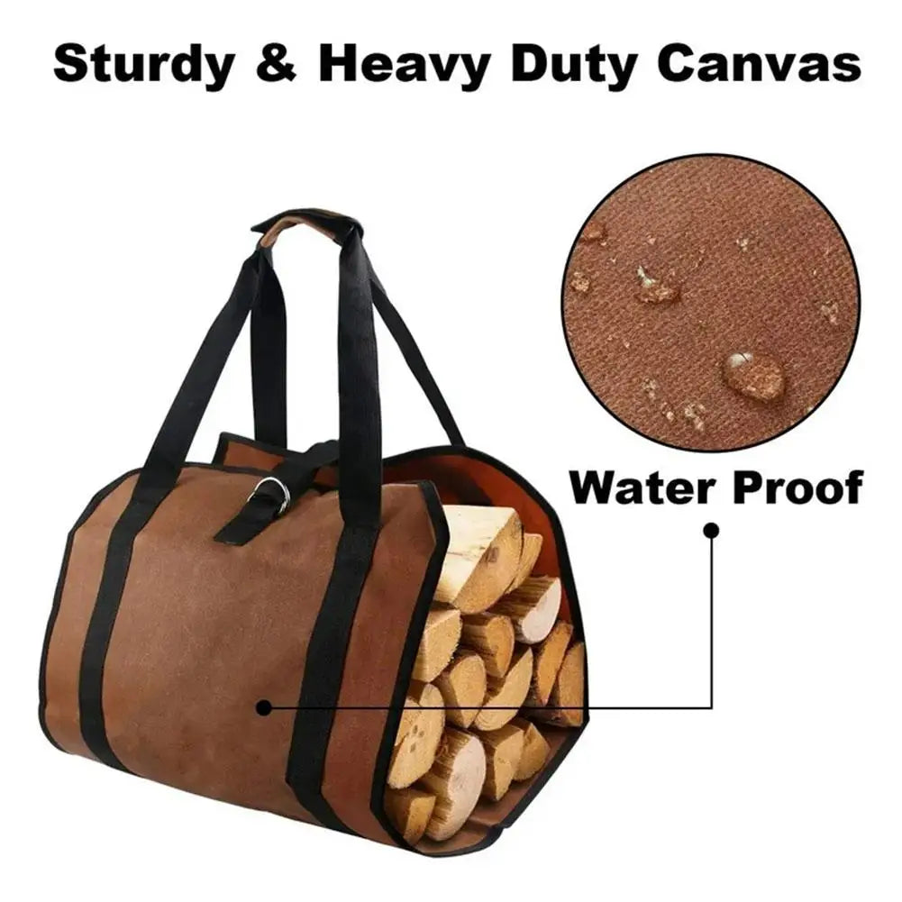 Tote Firewood Storage Bag Supplies Supersized Canvas Firewood Carrier Log Carrying Bag Handbags Wood for Log Carrier Fireplace