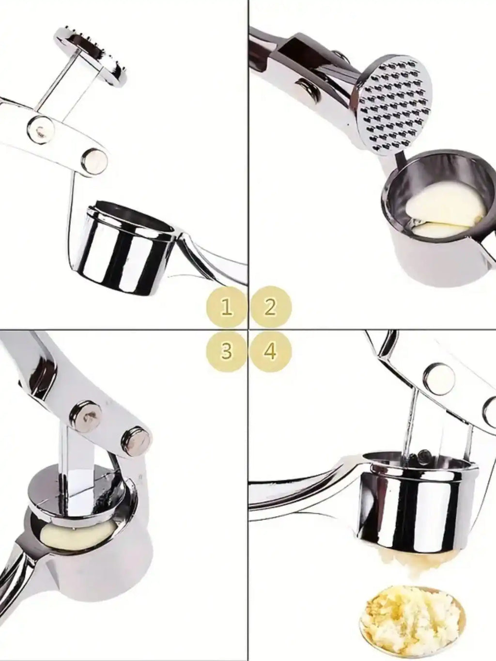 Professional Kitchen Tools Garlic Press High Qulity Crush Garlic Smooth-Handled Easy to Clean Fruit & Vegetable Crusher