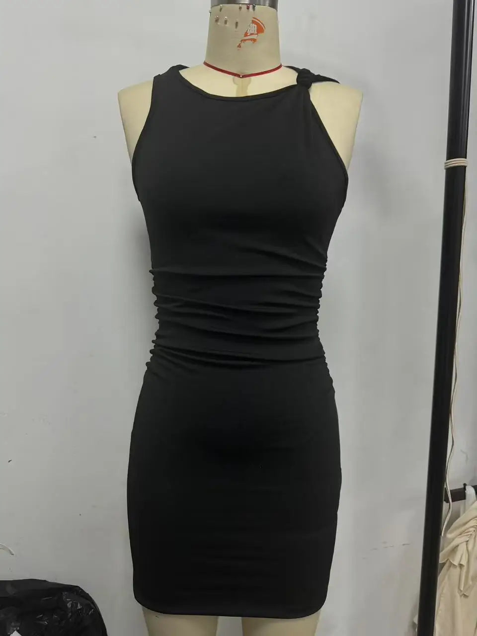 Women Sexy Slim Fit Bodycon Dress Summer New Solid Hot Girl Party Dress Custom