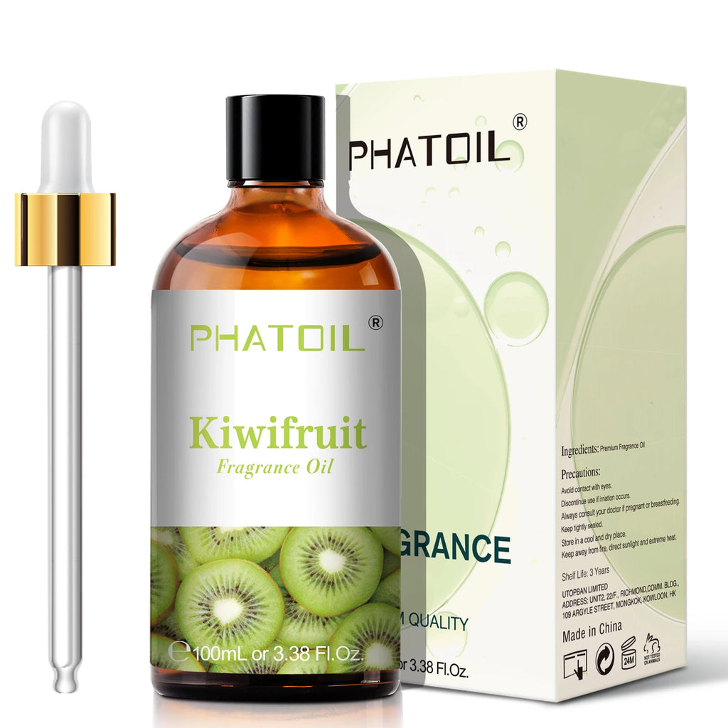 PHATOIL 100ml Fruit Series Fragrance Oils with Glass Dropper Coconut & Vanilla Strawberry Mango Cherry Aroma Oil For Diffuser