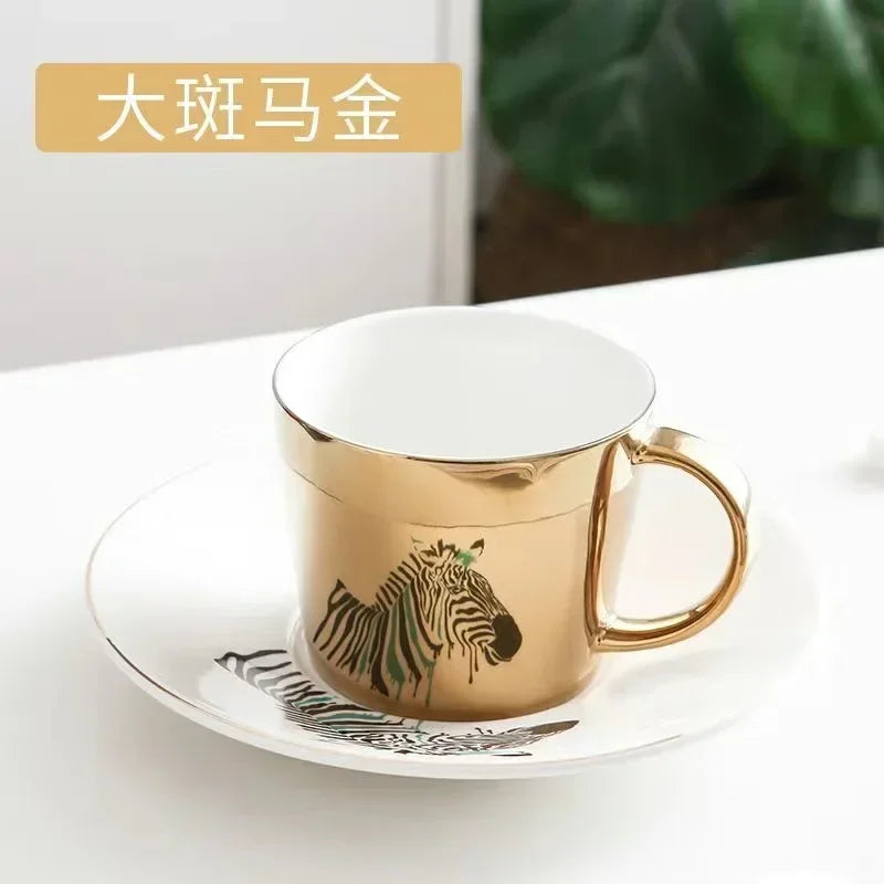 New Dynamic Mirror Reflection Cup Mug 250~300ml Home Drinkware Creative Ceramic Anamorphic Cup Coffee Tea Set Interesting Gift