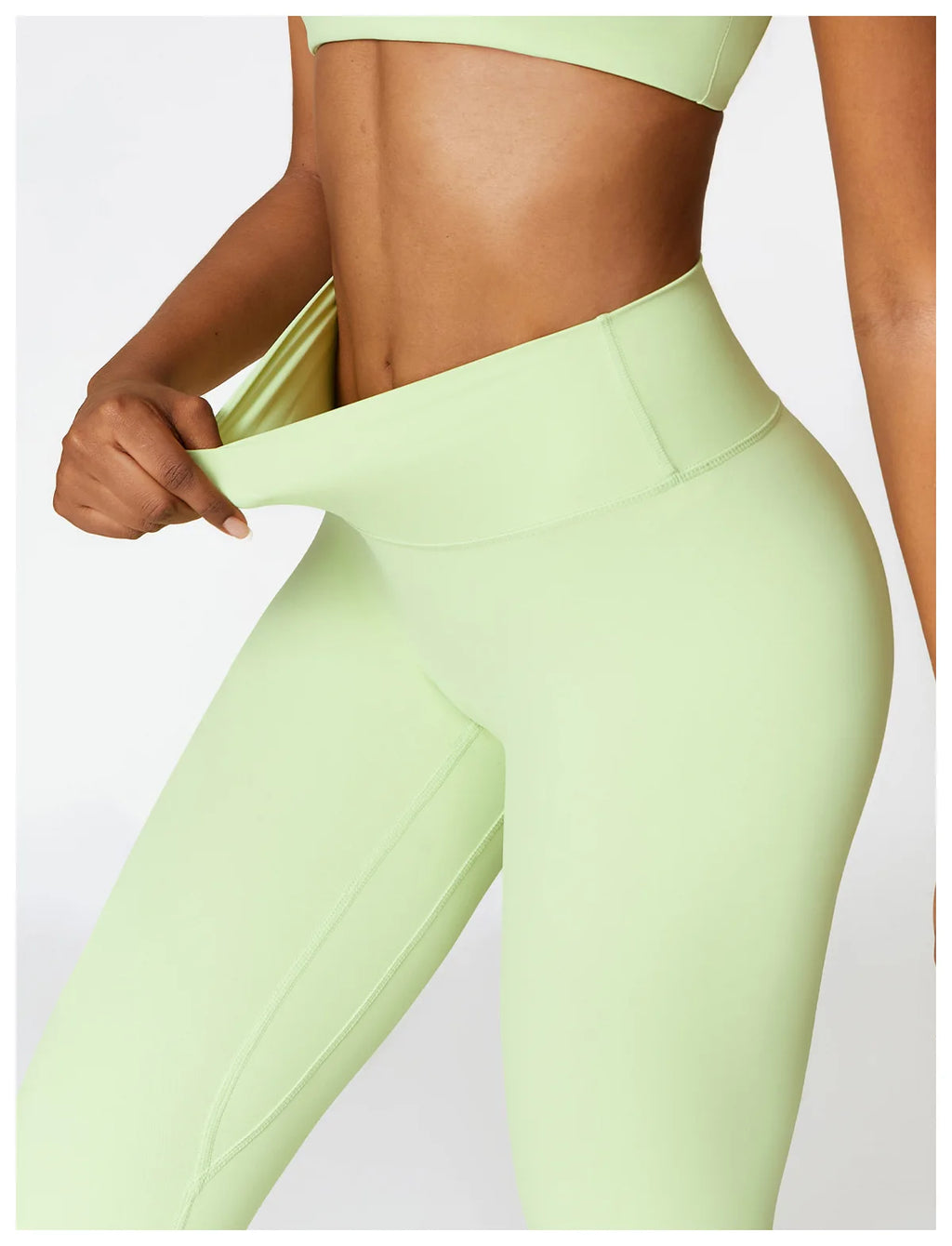 Women's High Waist Yoga Leggings Workout Pants Nylon Spandex Solid Gym Fitness Activewear