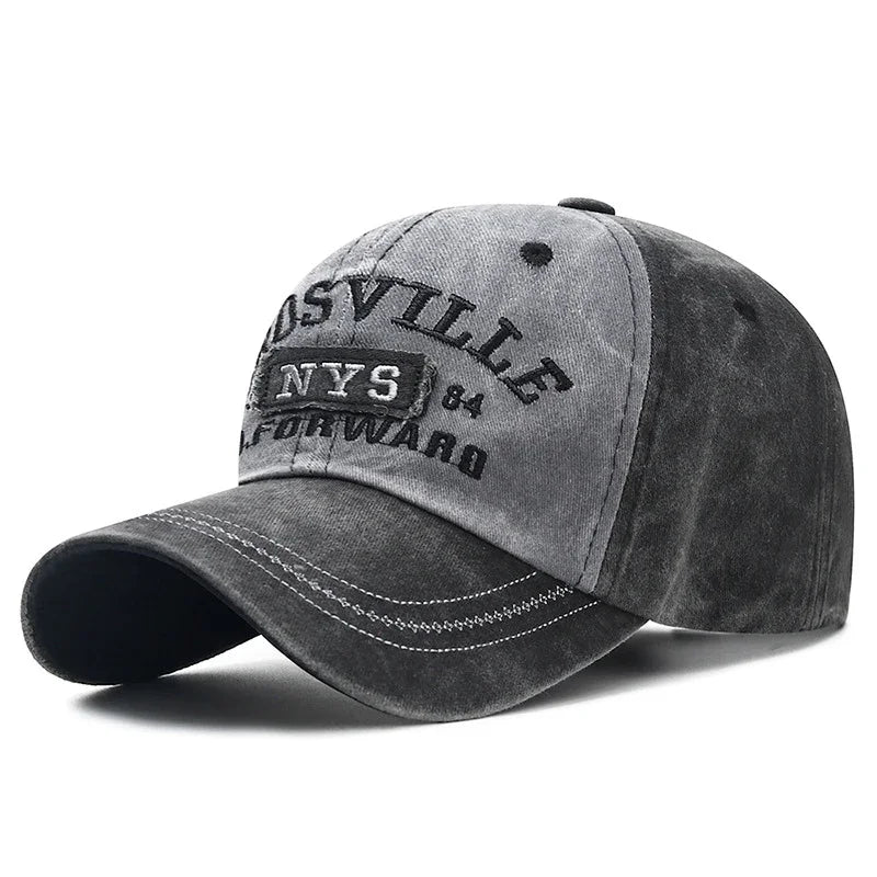New Style Washed Old Letter Embroidered Caps Outdoor Fashion Personality Street Sun Visor Baseball Cap