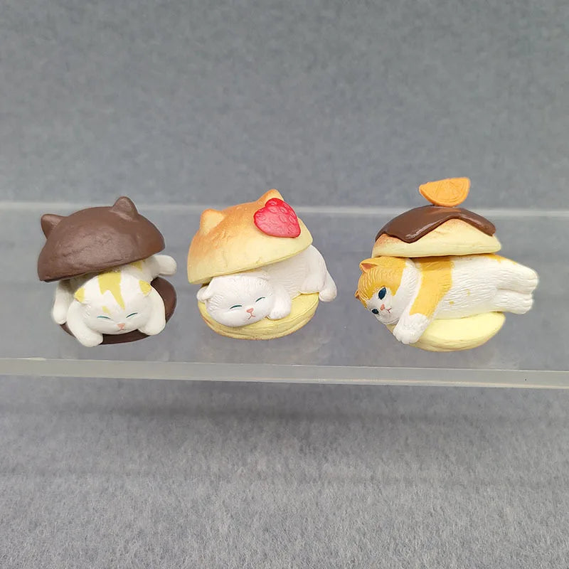 Mofusand Burger Cat Series Blind Box Cute Heal Animal Diy Desktop Ornament Model Toys Mystery Box Surprise Peripheral Fun Gifts