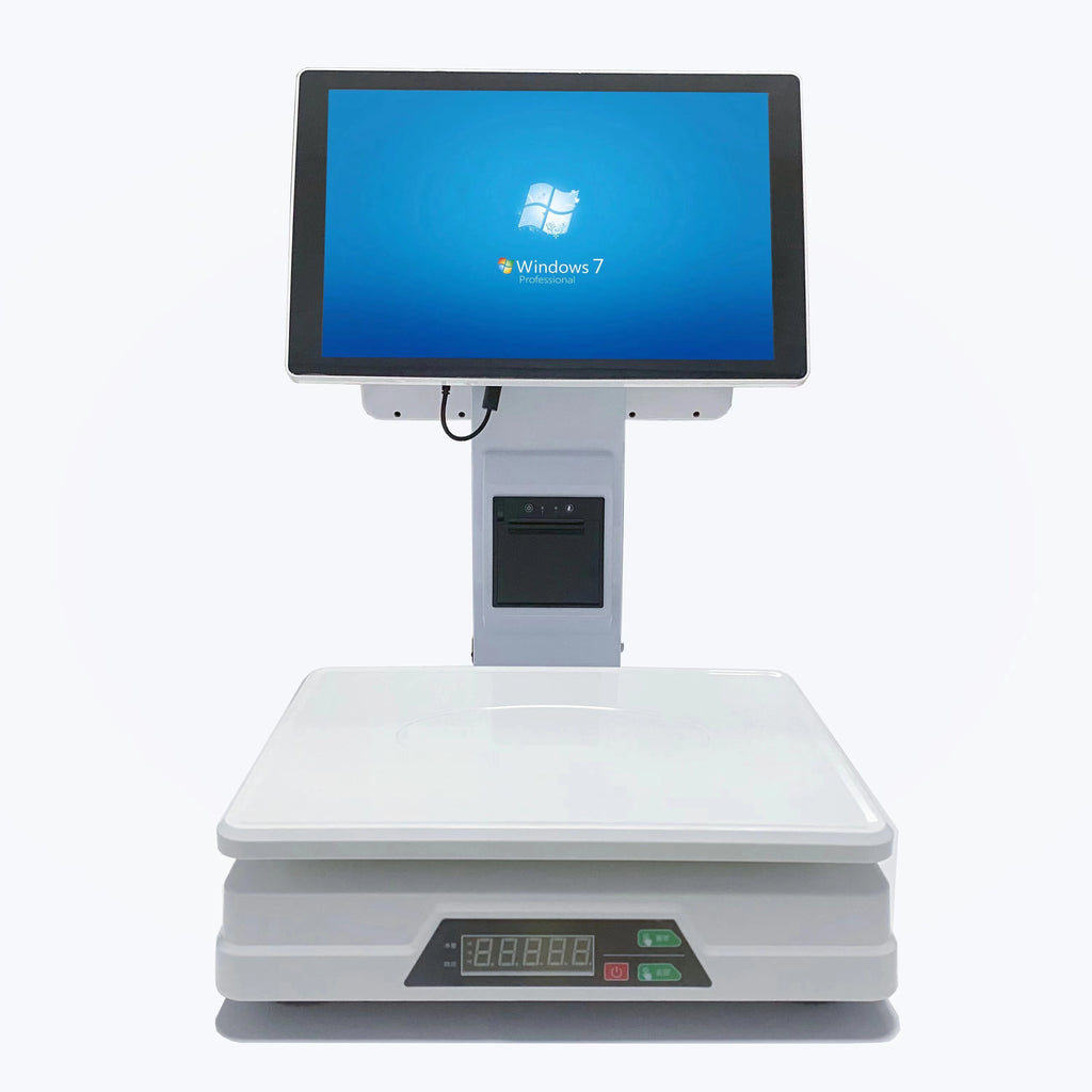 Pos Weighing Machine Pos Scale All in One Cashier With Thermal Printer 16" Touch Screen Cash Register Pc Scale for Supermarket