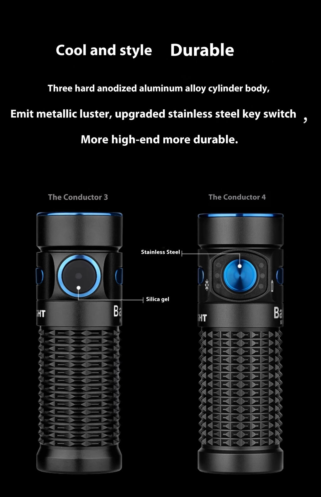 Original Olight Conductor Baton4 Ultra Long Endurance 1300 Lumens Portable Pocket Edc Flashlight