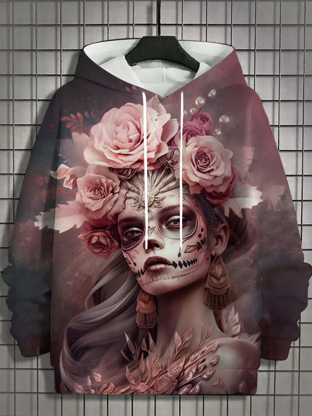 Women's Hoodie for Girls Autumn Fashion Men's Long Sleeve Tops Casual Women Clothes Horror Undead Woman Pattern 3D Unisex Tops