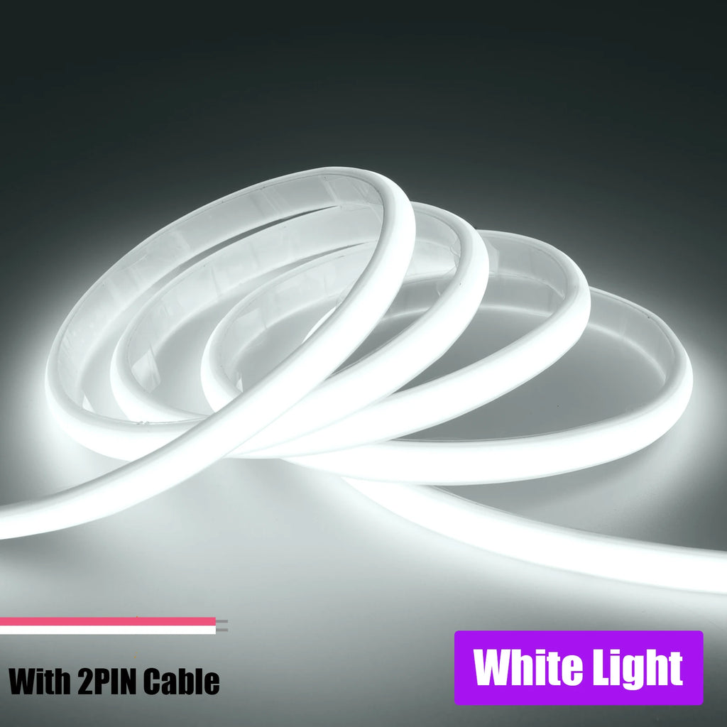 Waterproof Flexible COB Neon Light DC 12V 24V Milky White 3000K 4000K 6000K 0.5M-20M for Home Indoor Outdoor Decoration