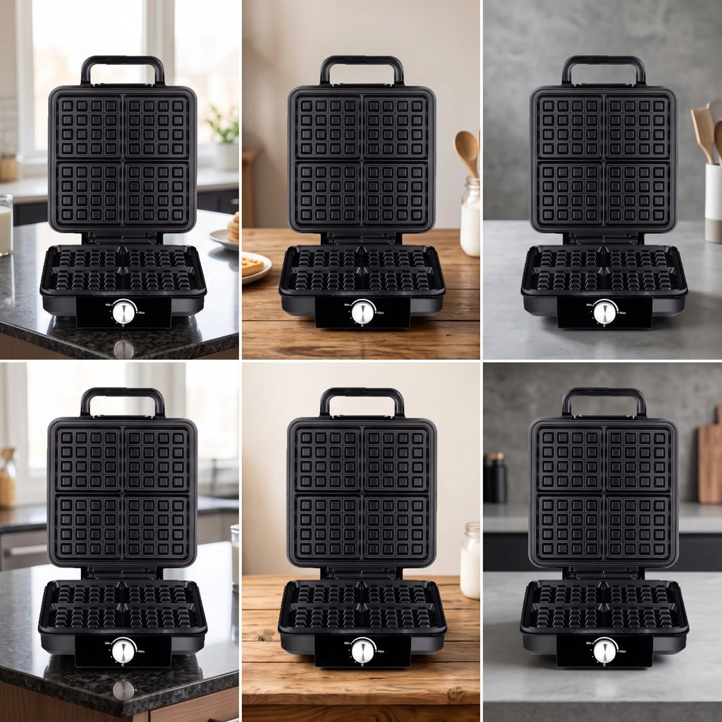 Electric Waffle Maker Nonstick Waffle Maker with Non-Stick Plates for Breakfast, Brunch