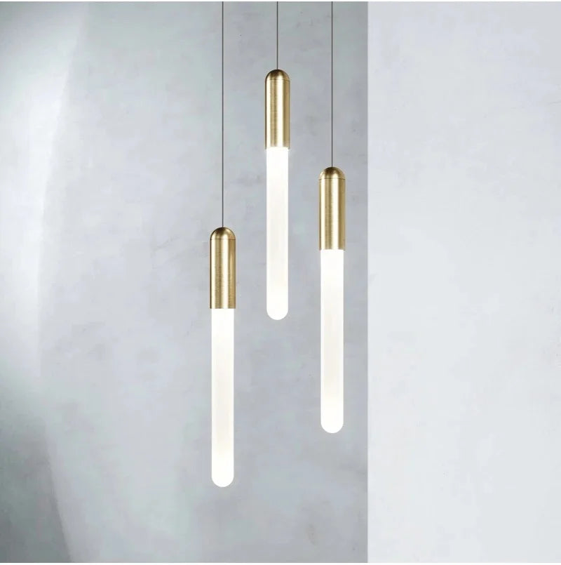 Modern Staircase Long Ceiling Chandelier LED New Lustre Living Room Lighting Kitchen Home Decoration Lamp Pendant Light