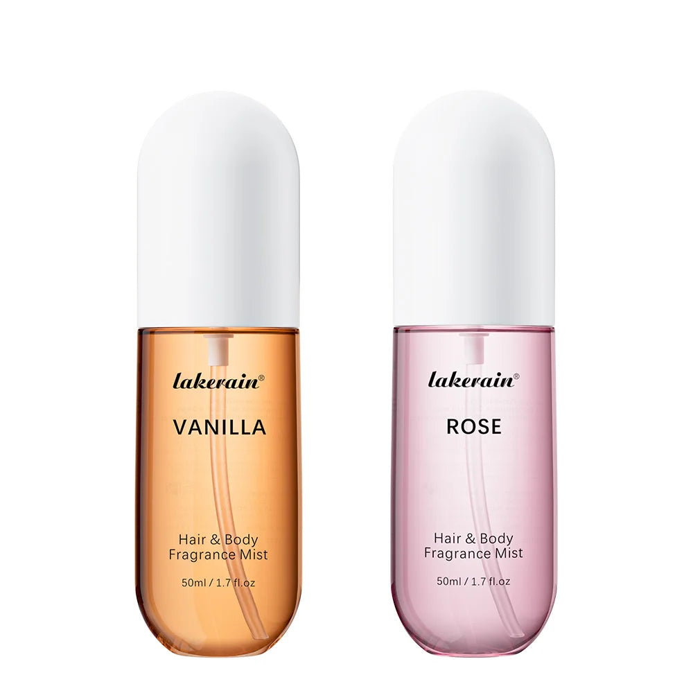 Vanilla & Rose Fragrance Mist Perfume Long Lasting Refreshing Portable Body Spray Gentle Natural Aroma for Women Daily Dating Tr