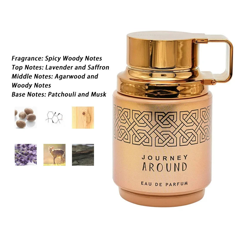 Luxury Unisex Eau De Parfum Spray,Oriental Floal Fruity Woody Scent Perfume Spray,Vanilla/Leather/Musk/Citrus Men Fragrance Mist