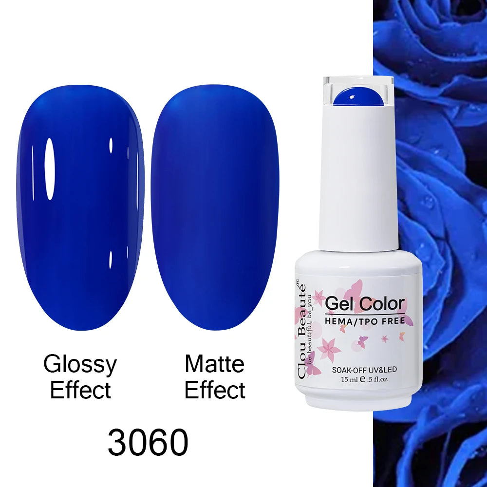 Clou Beaute HEMA TPO FREE Caramel Brown Wine Red Coffee Gel Nail Polish High Pigment Autumn Nail Art Full Coverage UV Varnish