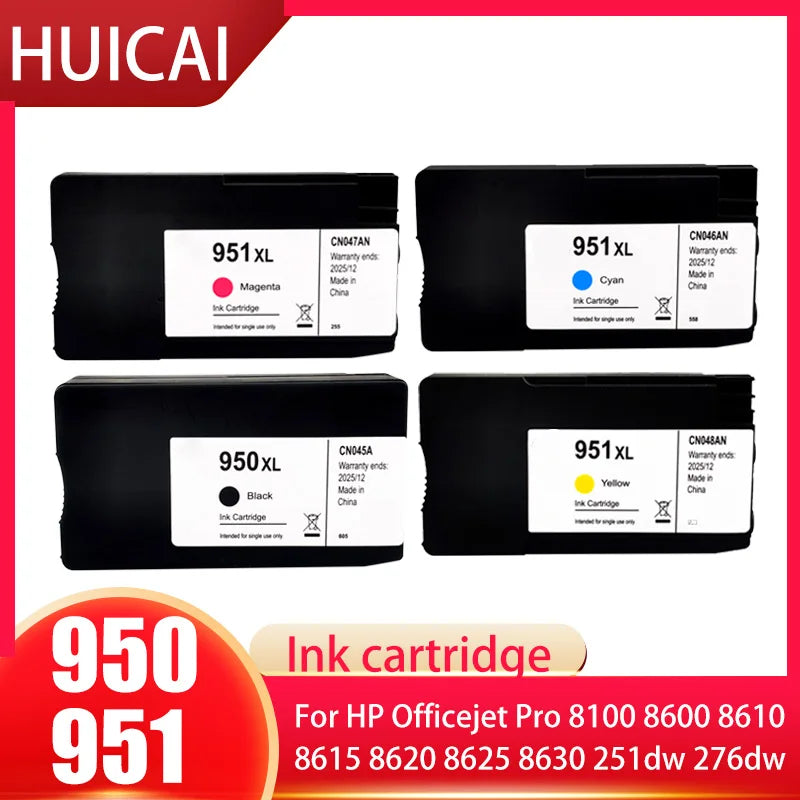 For HP 950 951 ink cartridge For HP Officejet Pro 8100 8600 8610 8615 8620 8625 8630 251dw 276dw full with Dye ink