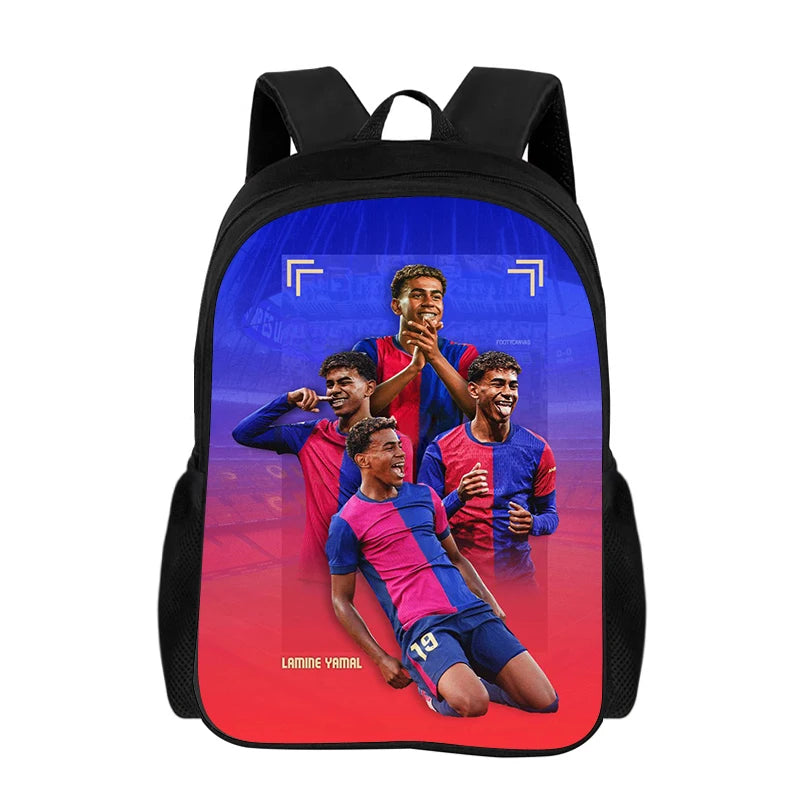 Backpack L-Lamin Yamal for Child Light Weight Child Knapsack Rucksack Best Gift Football Star School Large Capacity Backpack