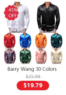 Gold Paisley Bright Shirts Men Autumn Long Sleeve Casual Flower Shirts For Men Designer Fit Dress Shirts BCY-07