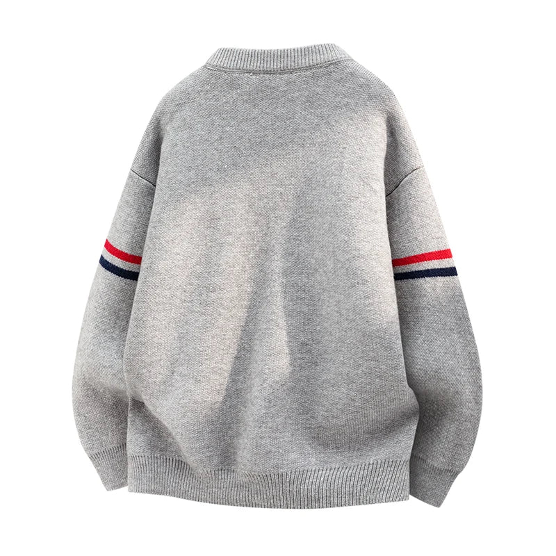 Hot Selling Men's Autumn Winter Knitted Cardigans Branded Embroidered Single Breasted Sweaters Fashionable Trendy Outerwear Tops