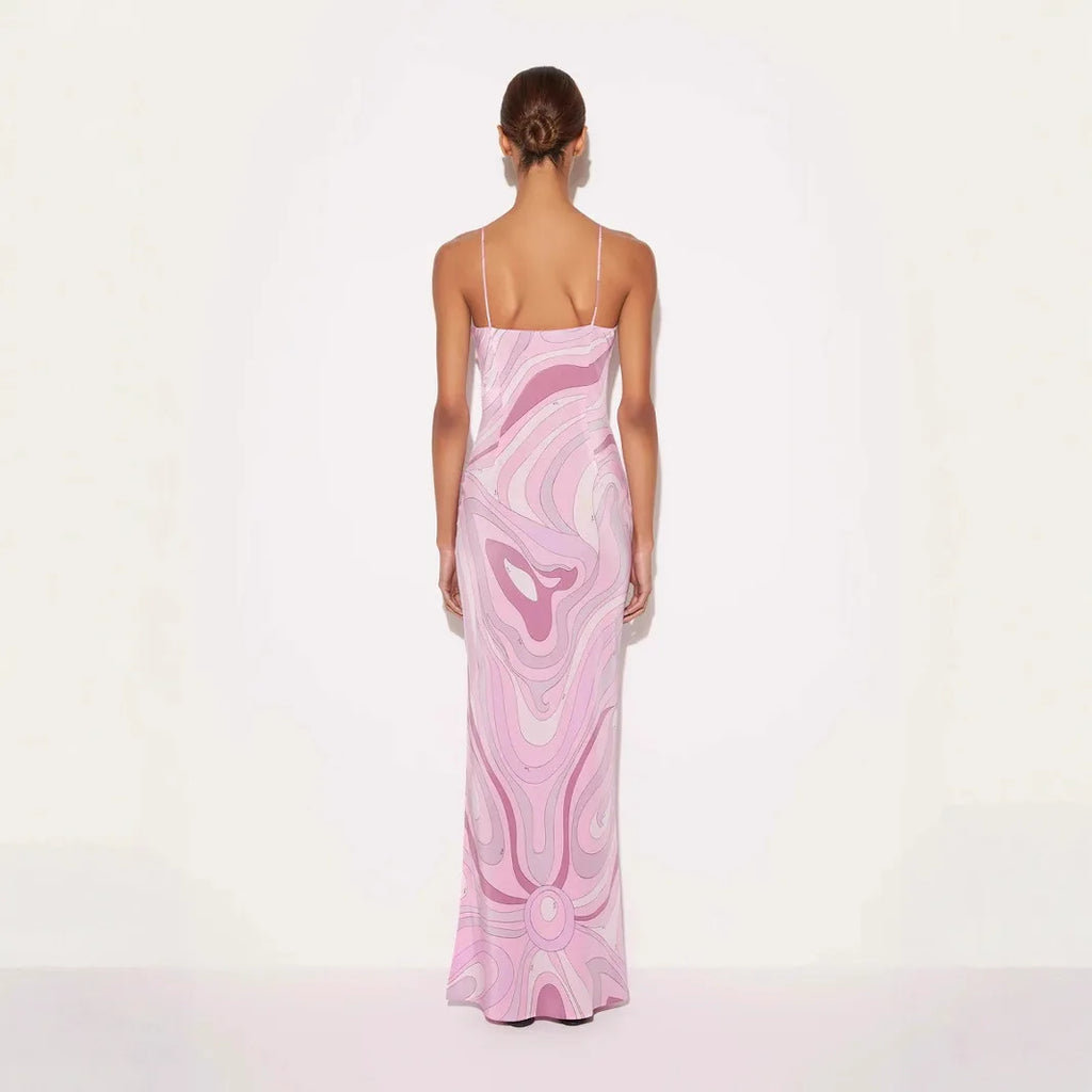Vestidos Para Mujer Bohemian Vacation Dress Casual Sleeveless Strap High Waisted Party Dress Side Split Slim Women Robe Dresses