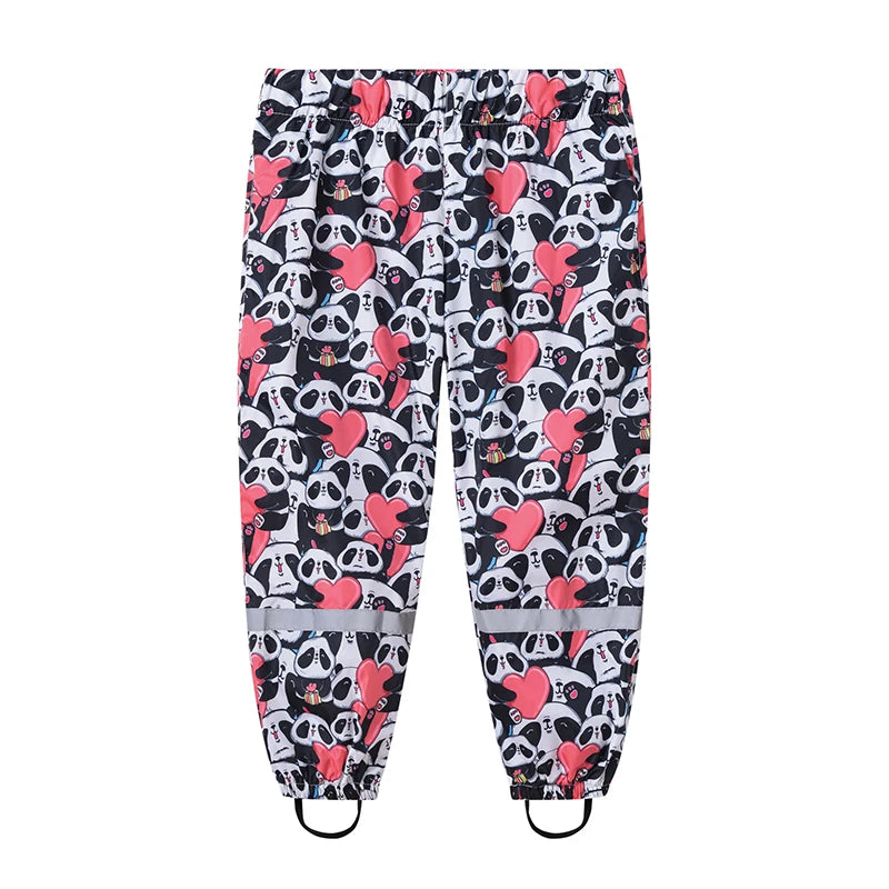 2 3 4 5 6 7 8 Years Girls Waterproof Pants Cute Cartoon Spring And Autumn Kids Pants New Fashion Boys Outdoor Children Clothing