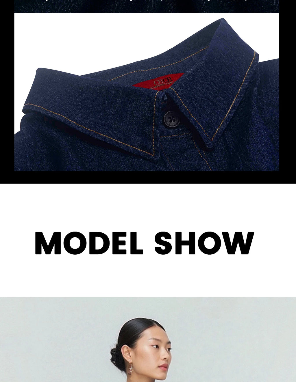 Women's Denim Long Dress 2025 Autumn New Texture navy blue Women's Business Long Dress