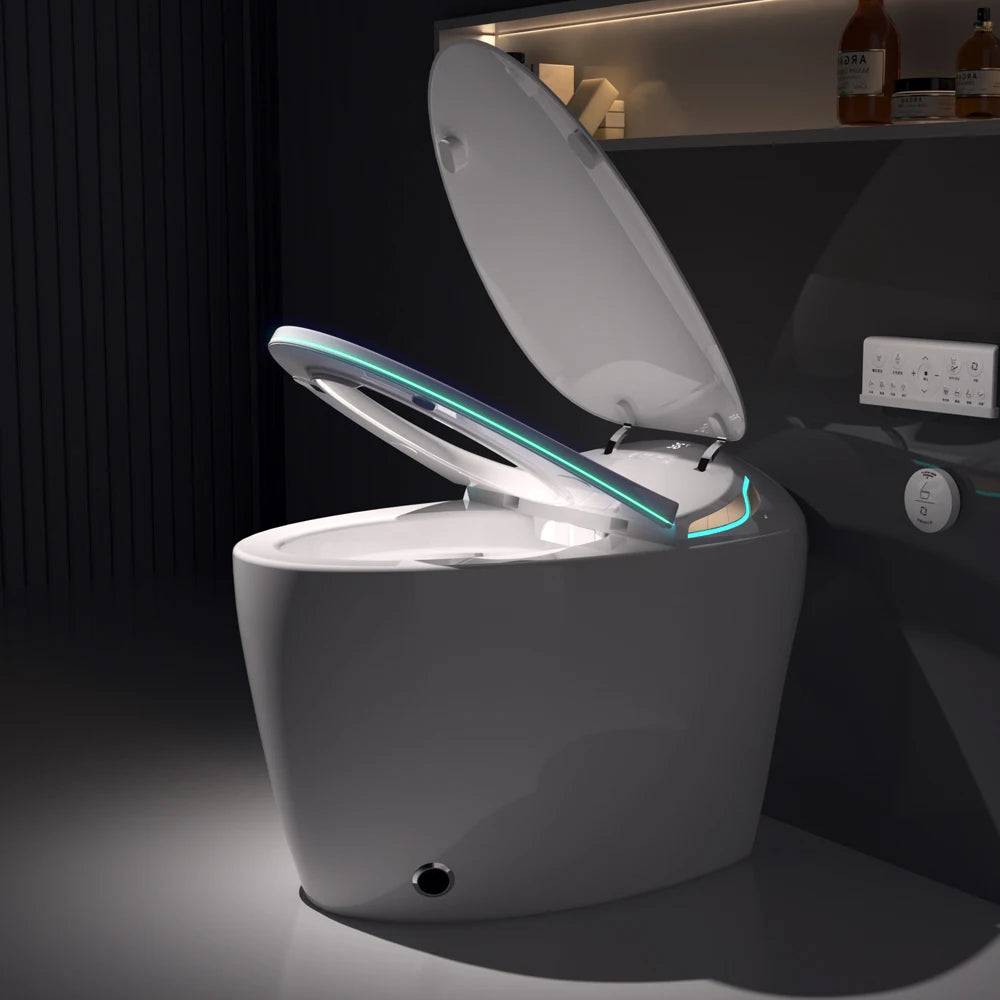 Sanyipace Smart Toilet and Bidet 110V 1000g MaP Auto Flushing Build in Tank Instant Hot Water Warm Dryer Elongated Toilet with ADA Comfort Height Toilet
