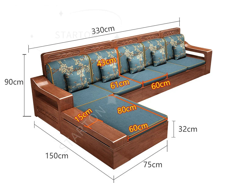 2025 Easy Installation Living Room Sofas Wooden Living Room Furniture Wooden Sofa Frame Fabric Sofa Covers