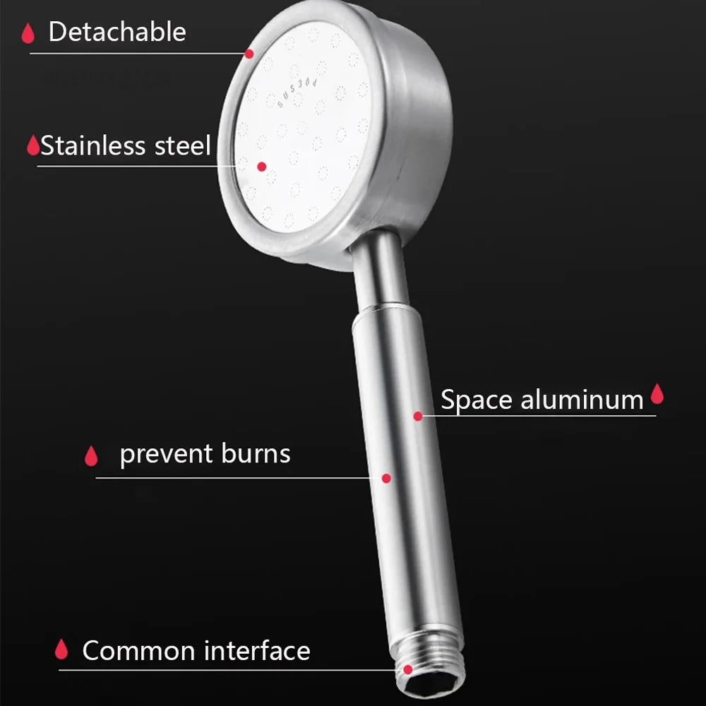 304 Stainless Steel Shower Head,Handheld Bath Rainfall Shower,High-pressure Shower Head For Home Use Faucet Bathroom Accessories
