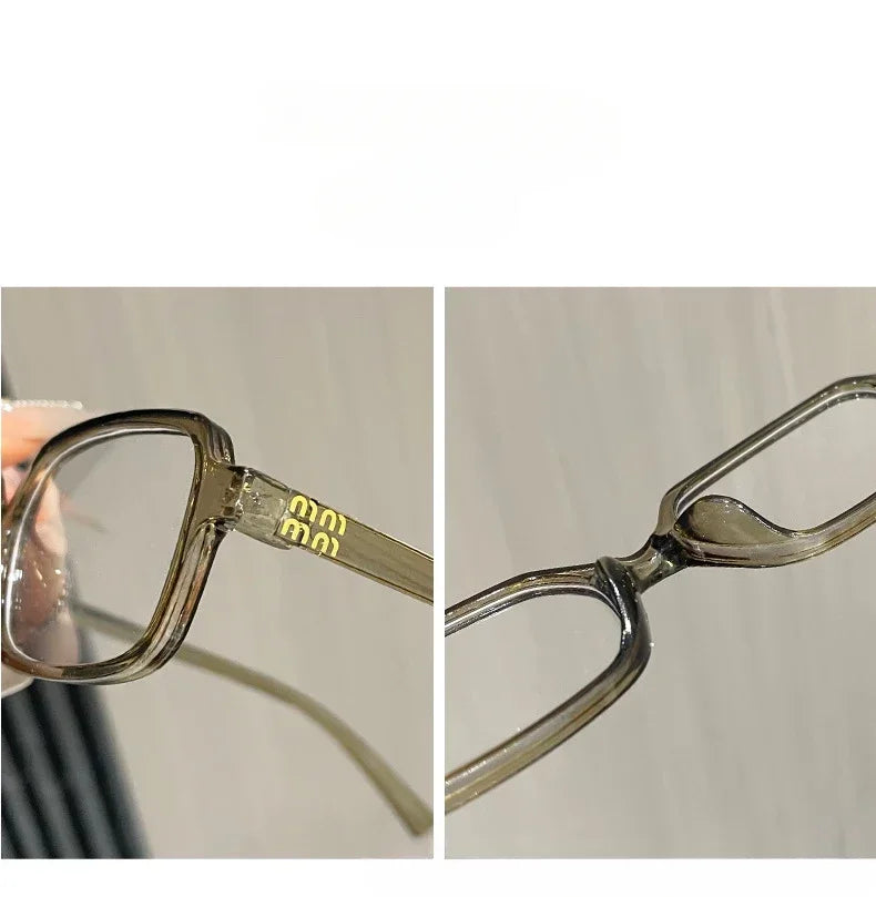 Black Square Small Frame Myopia Glasses Anti Radiation and Anti Blue Light Ultra Light Myopia Glasses Prescription 0 To -4.0