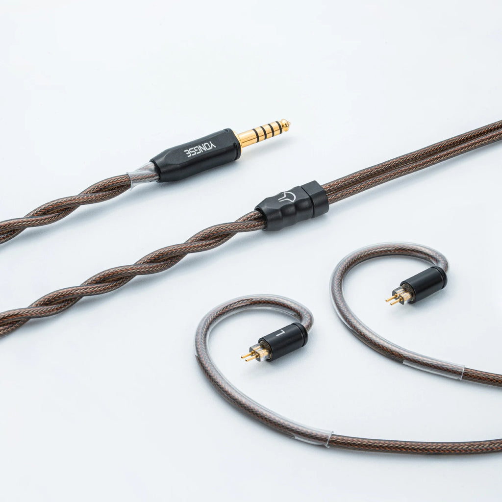 YONGSE Mech-X Cable Silver-plated Single Crystal Copper + Graphene Shielding Earphone Cable