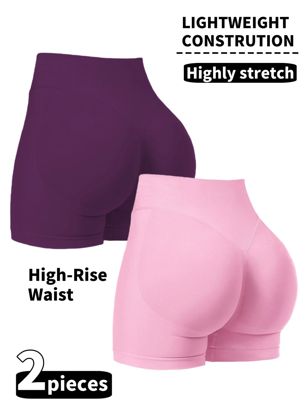 Seamless Hip Hugging Fitness Shorts, Internet Famous Sports Three Part Pants, High Waisted and High Stretch Peach Hip Pants for
