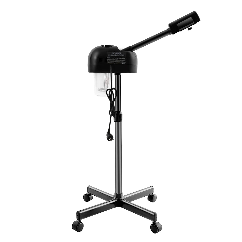 750ml Ozone Facial Steamer Height Adjustable Sprayer 360° Rotatable Movable Skin Care Equipment for Salon Beauty Spa White/Black