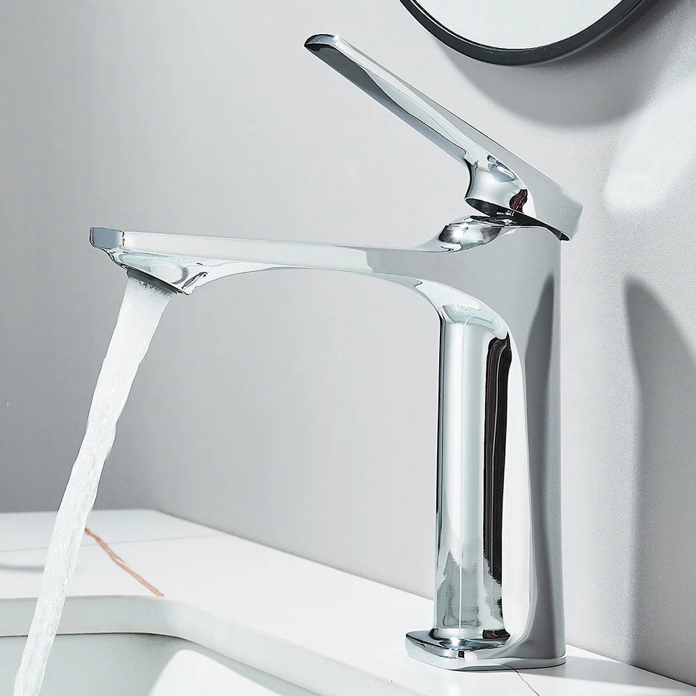 Black Bathroom Sink Faucet for Two Hole Kitchen Stainless Steel Washbasin Shower Faucet Accessories Hot & Cold Water Mixer Tap