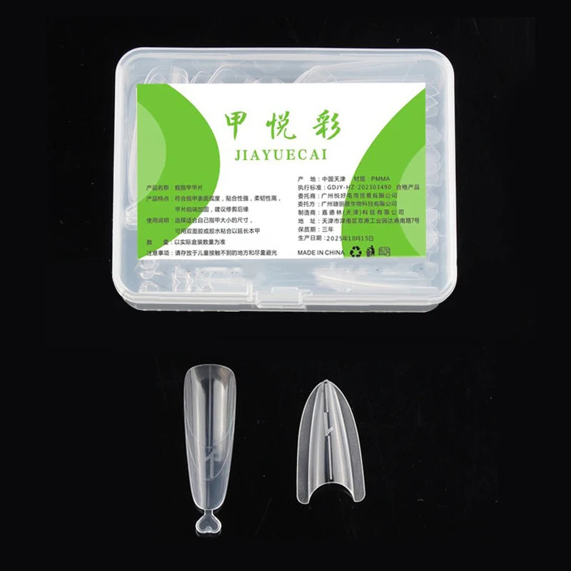 Sandwich Dual Nail Forms 60pcs 15Size Quick Extensions-Dual Forms T-shaped Ellipse Manicure Forms Top Mold Bottom Mold 3D