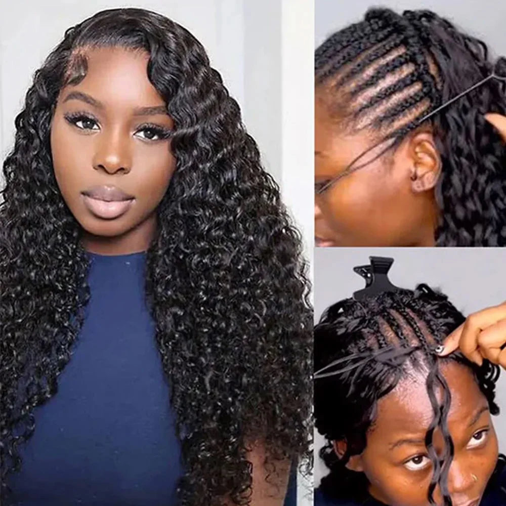 Burmese Curly Human Crochet Human Hair Feather Line Crochet Hair Braids For Thin Hair Woman Micro Pre Looped Crochet Hair