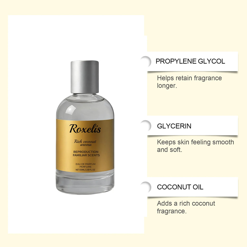 ROXELIS 50ml Fragrance Spray for Women Elegant Sweet Natural Scent Long Lasting Fragrance Portable for Daily Commute Dating
