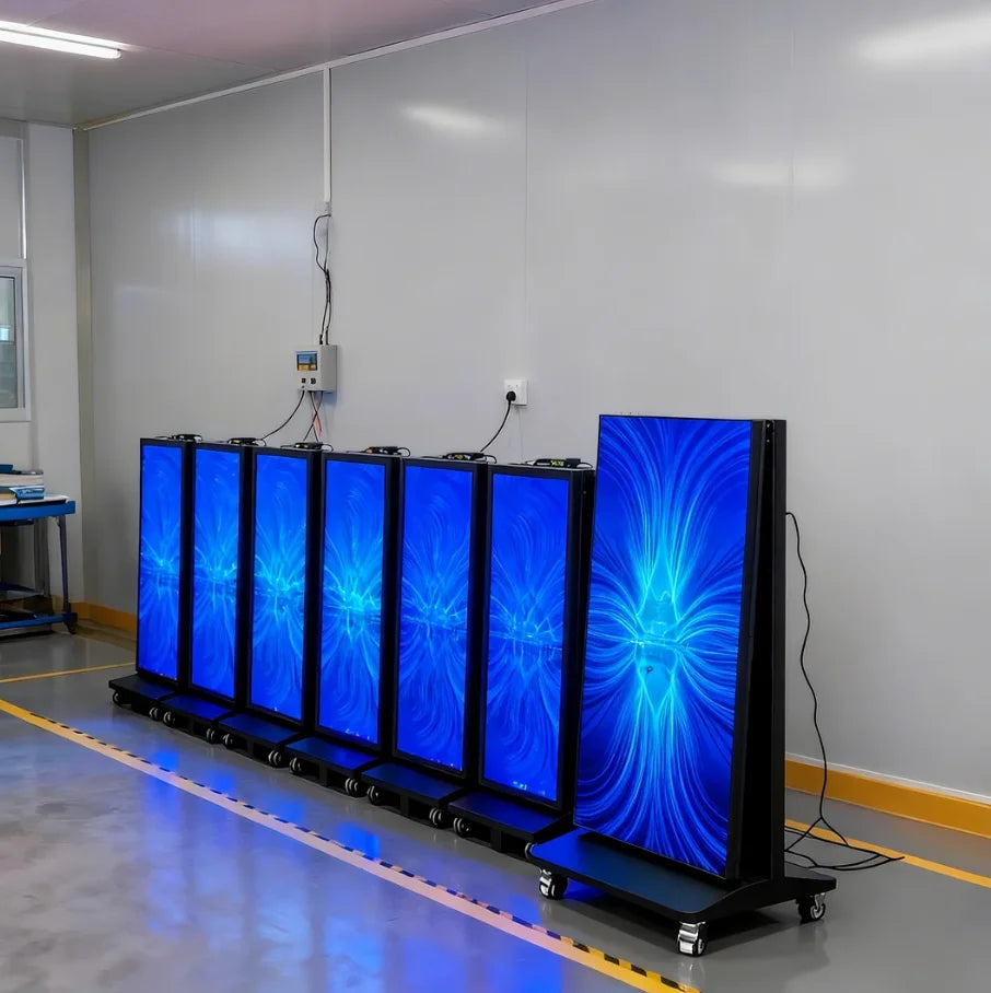 Custom P1.8 P2 P2.5 LED Poster Display Movable Vertical Digital Advertising Poster Screen For Shopping Mall Retail Store