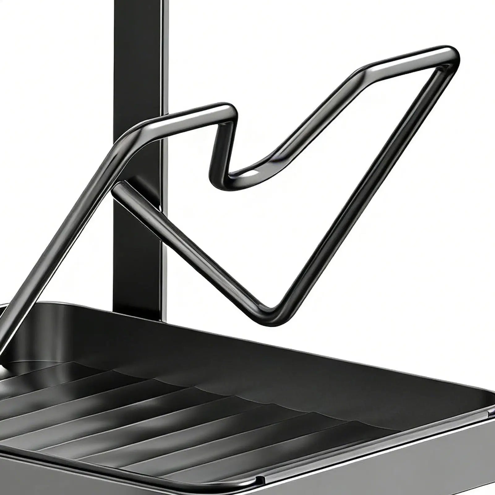 Kitchen Pot Lid Rack No Drill Pot Lid Organizer Kitchen Space Saving Countertop Organizer Rack with Drainage Tray  Storage Rack
