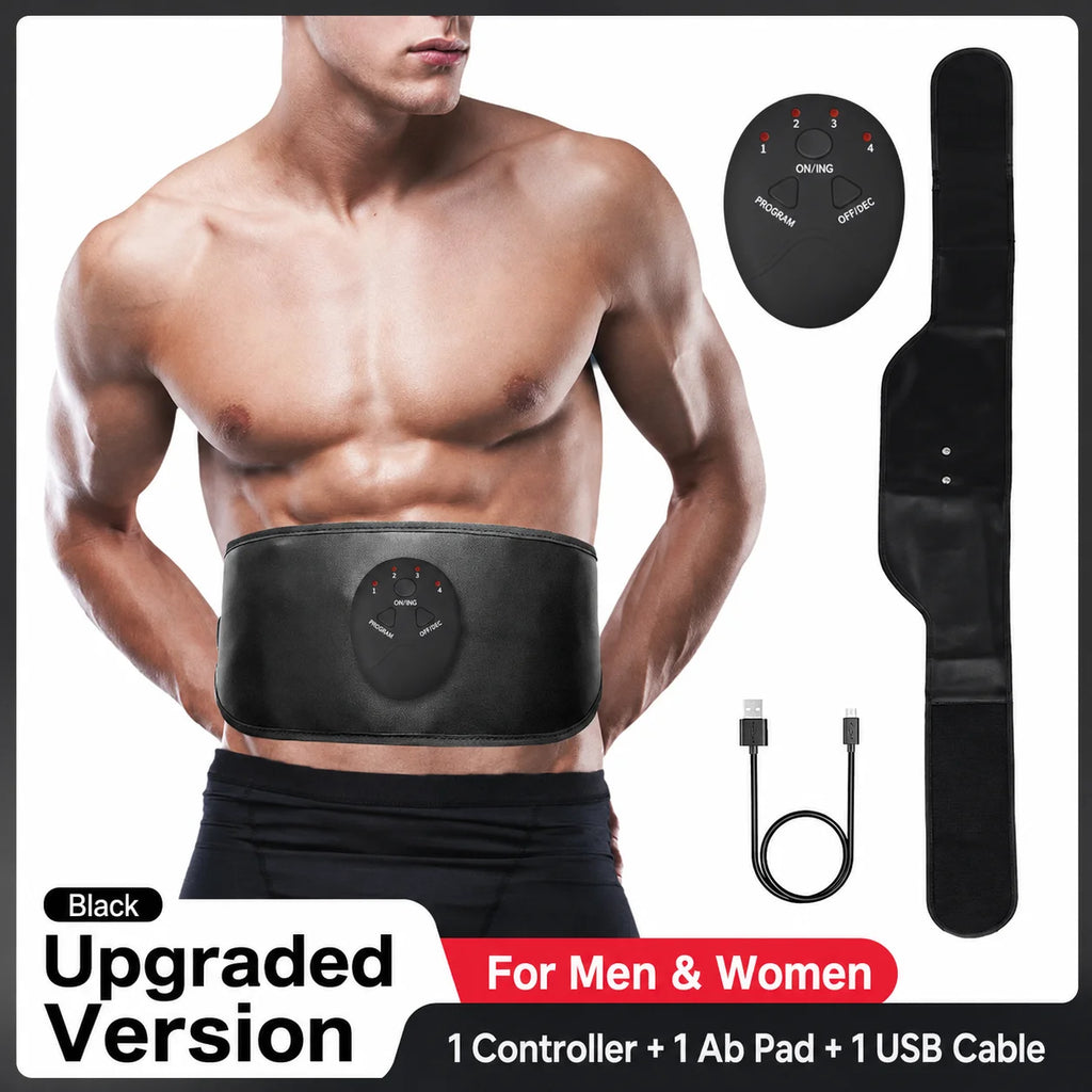 EMS Abdominal Slimming Massage Belt Fitness Waist Trainer for Belly Back Leg Arm Fat Shaping & Muscle Relief