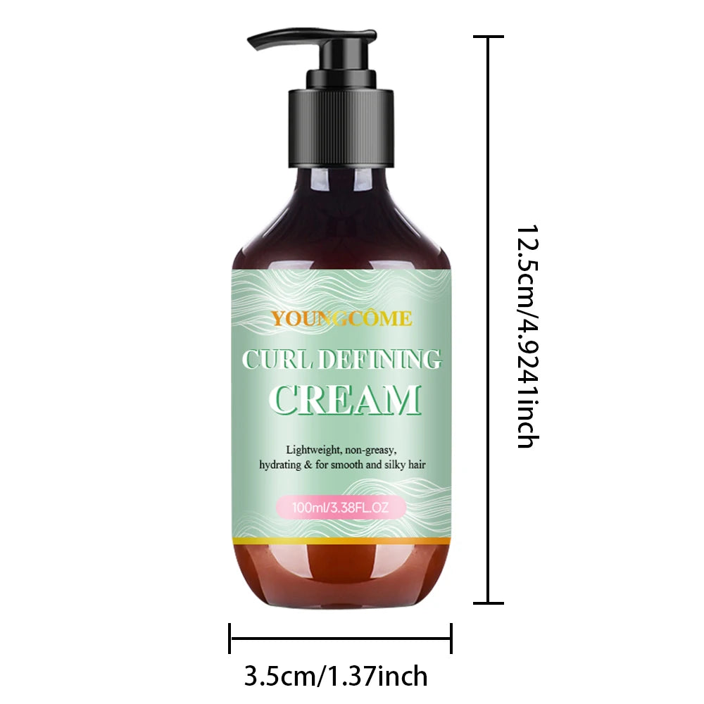 Curl Defining Cream for Curly Hair Styling Curling Moisture Lotion Anti Frizzy Bounce Sculpting Boost Hair Conditioner Care100ml