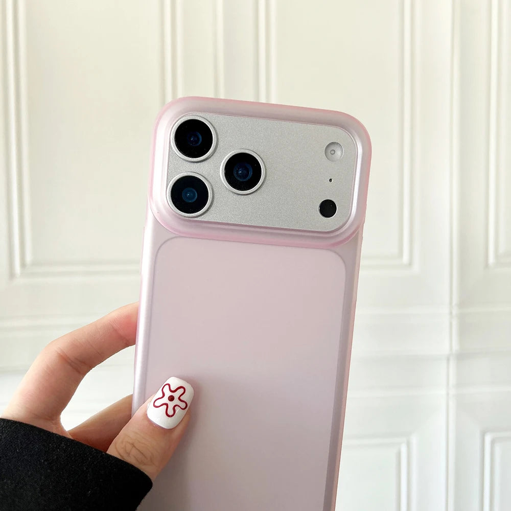 Luxury Transparent Matte Case For iPhone Air 17 16 15 14 13 12 Pro Max Plus 16E Clear Candy Color Silicone Soft Cover Shell 17P