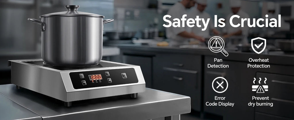 14" 3500W Commercial Induction Burner, Portable Countertop