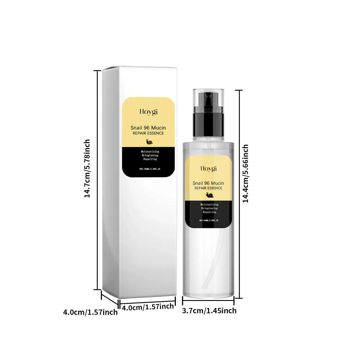 Snail Mucin Essence Fade Fine Lines Shrink Pores Repair Skin Barrier Whitening Moisturizing Hyaluronic Acid Collagen Face Serum