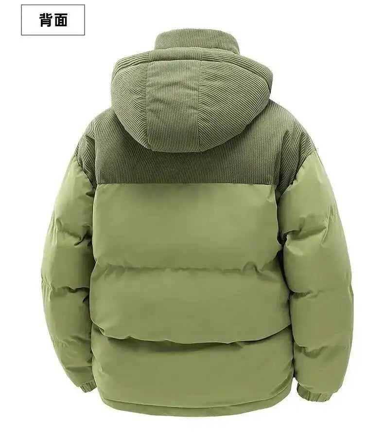 Men's Winter Thickened Cotton-Padded Jacket With Fleece Warm Cold-Proof 2025 Trendy Cotton-Padded Coat For Men