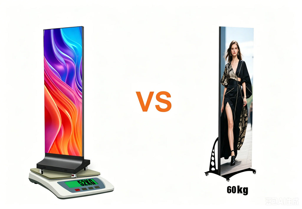 Factory Direct HD Foldable P1.25 P1.5 P1.8 P2.5 Indoor LED Poster Display Screen GOB for Shopping Mall Standing LED Poster